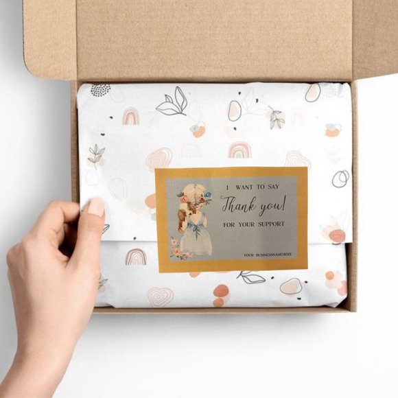 Thank You Cards, Little Spring  Lola & Puppy 100 Thank You Cards - Picture 3 of 12